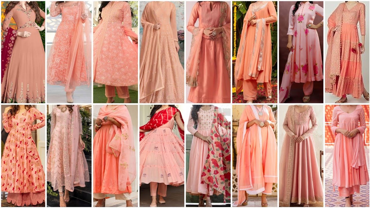 🌸 Peach Colour Anarkali Suit Design Ideas | Elegant & Trendy Looks 2026 