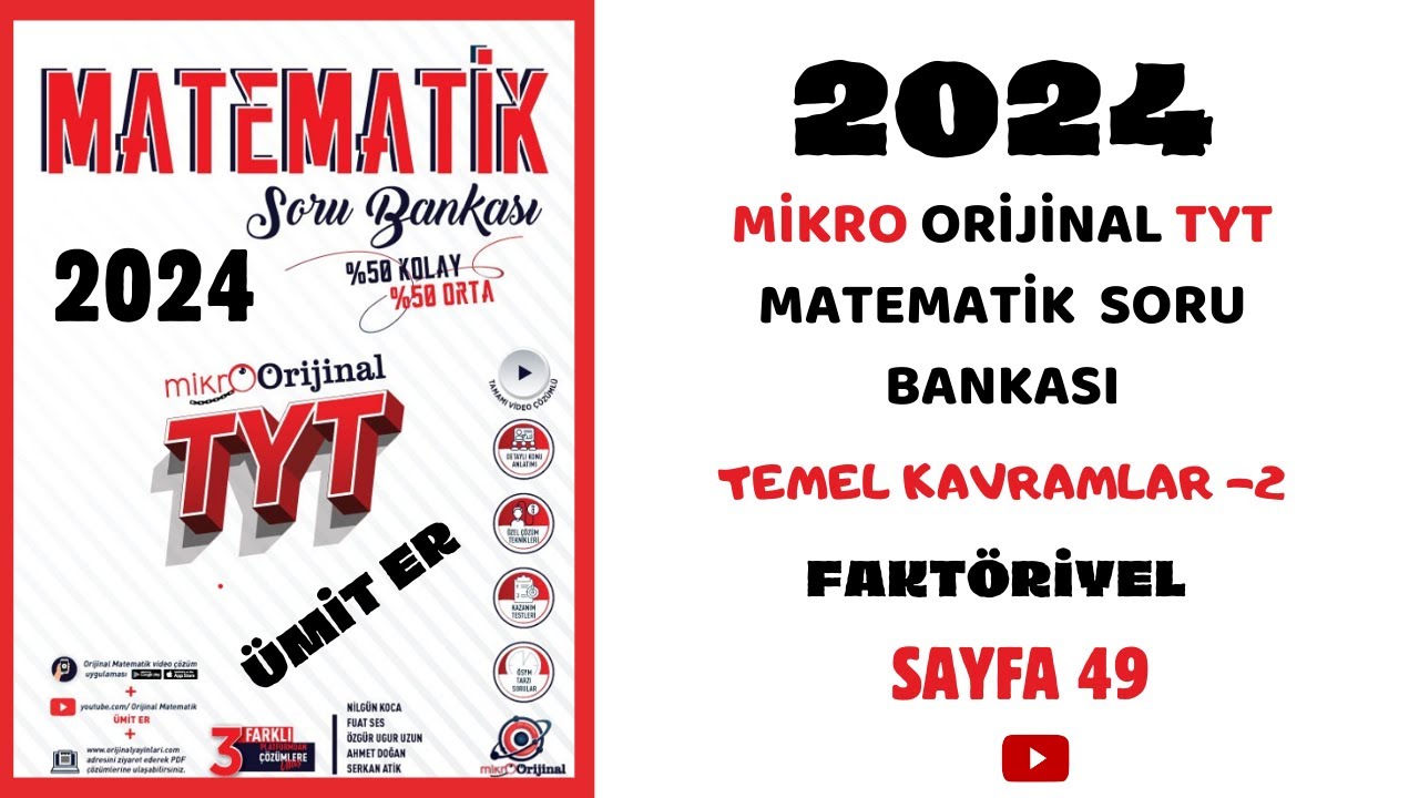 MİKRO TYT SORU BANKASI | TEMEL KAVRAMLAR | Syf 49 |@umiter55  #yks2024
