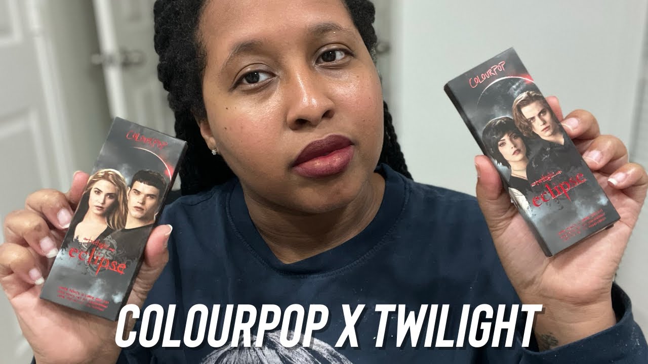 First impressions: ColourPop X Twilight Eclipse Lip Kit Try On With and Without Makeup Review 