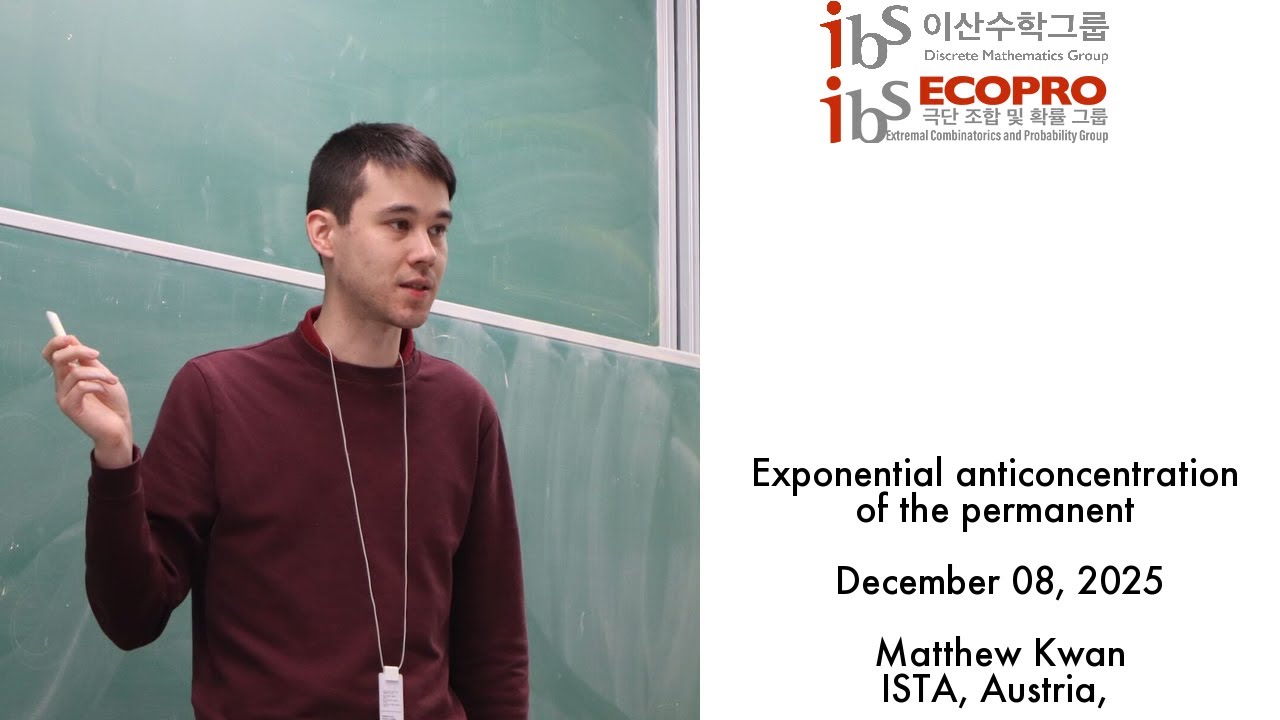 2025.12.08, Matthew Kwan, Exponential anticoncentration of the permanent