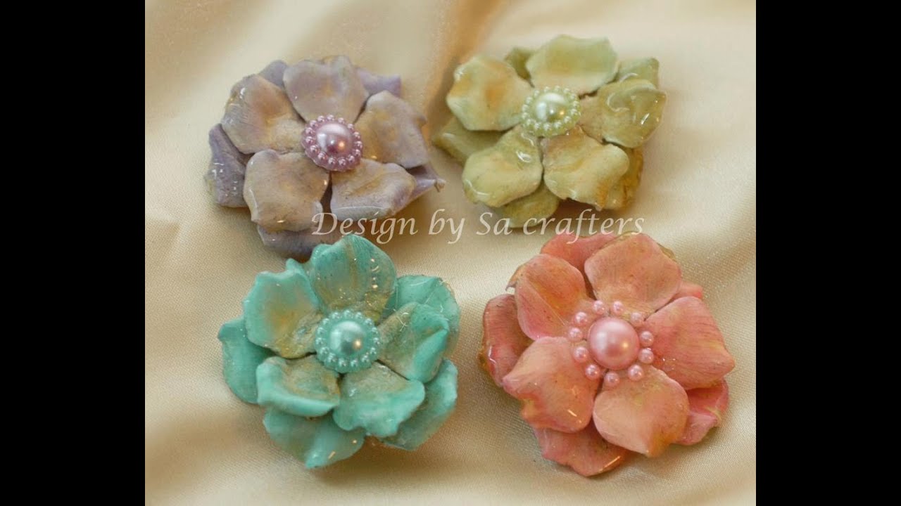 DIY:Easy to make Persimmon petals flower tutorial by SaCrafters