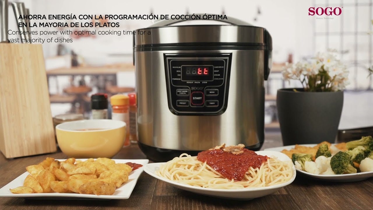 SOGO OLL-SS-10765 ROBOT DE COCINA MULTIFUNCION | AUTOMATIC MULTIFUNCTION COOKER 5L  860W