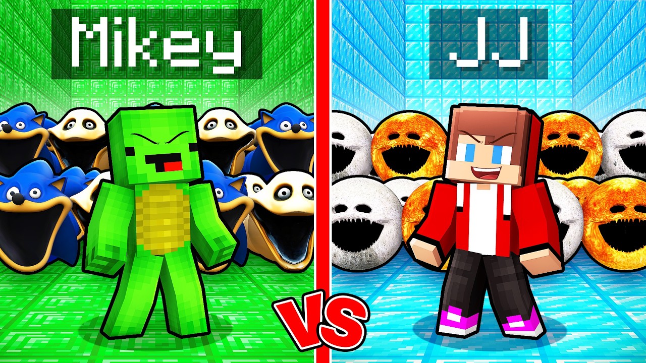 Mikey vs JJ MOB ARMY Battle in Minecraft (Maizen)