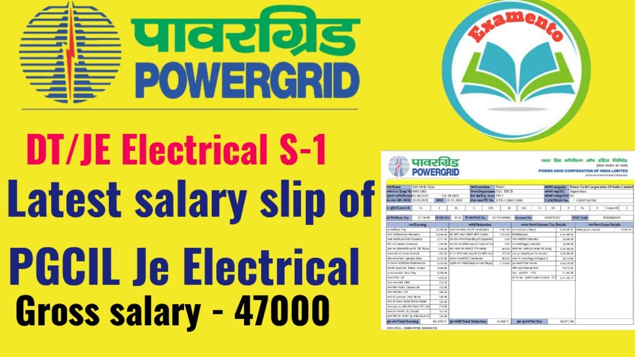 Powergrid junior engineer latest salery slip 2023|Diploma trainee salary|Powergrid DT
