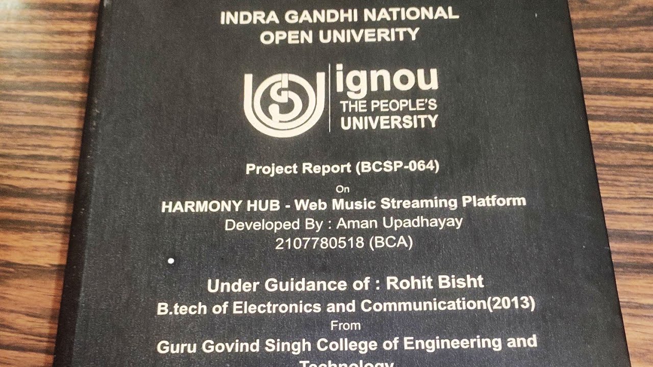 BCA Final Year Project Report || BCSP-064 IGNOU  || How to make BCA Final Project Report