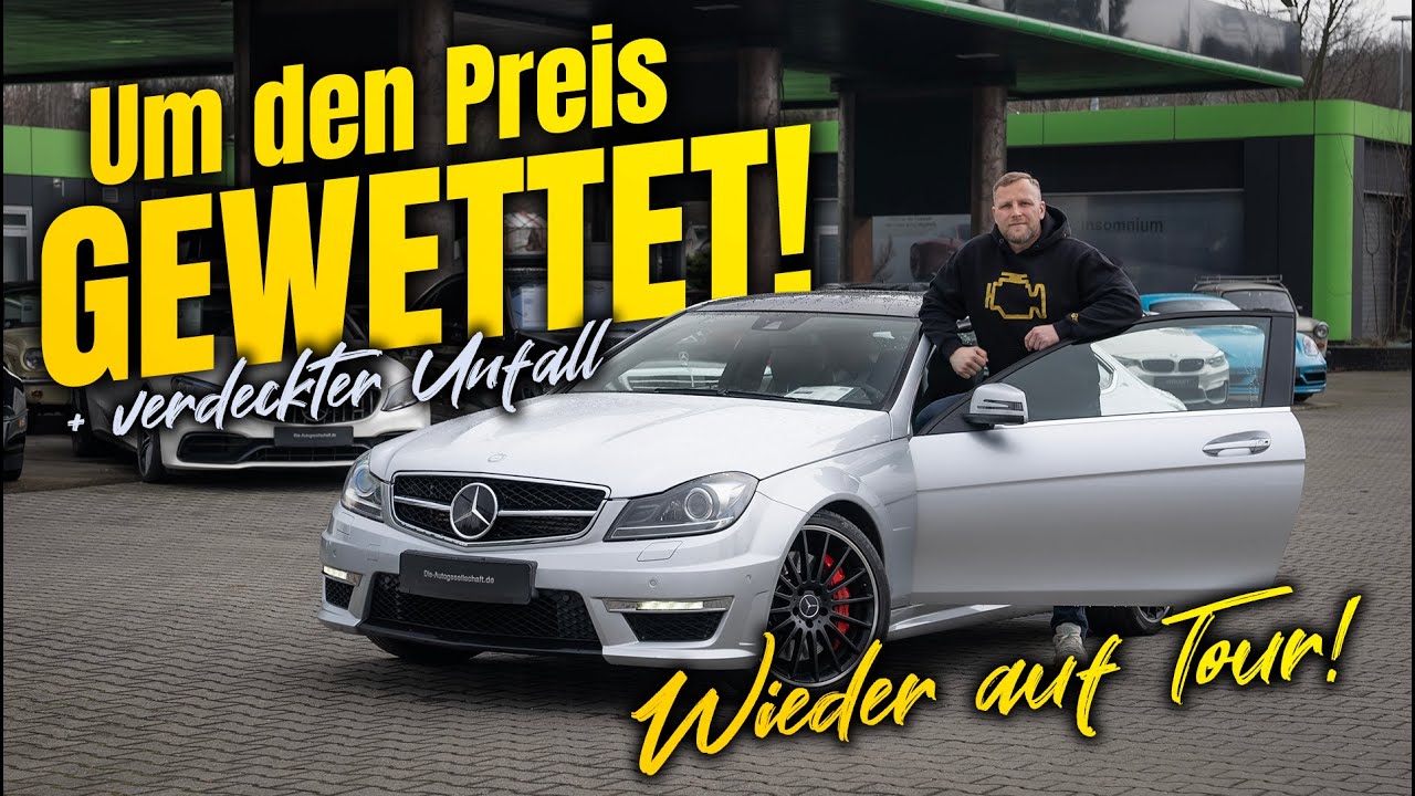 Mit Verkäufer um C63 AMG Coupé gewettet ! Verdeckten Unfall aufgedeckt ? Shopping durch Deutschland
