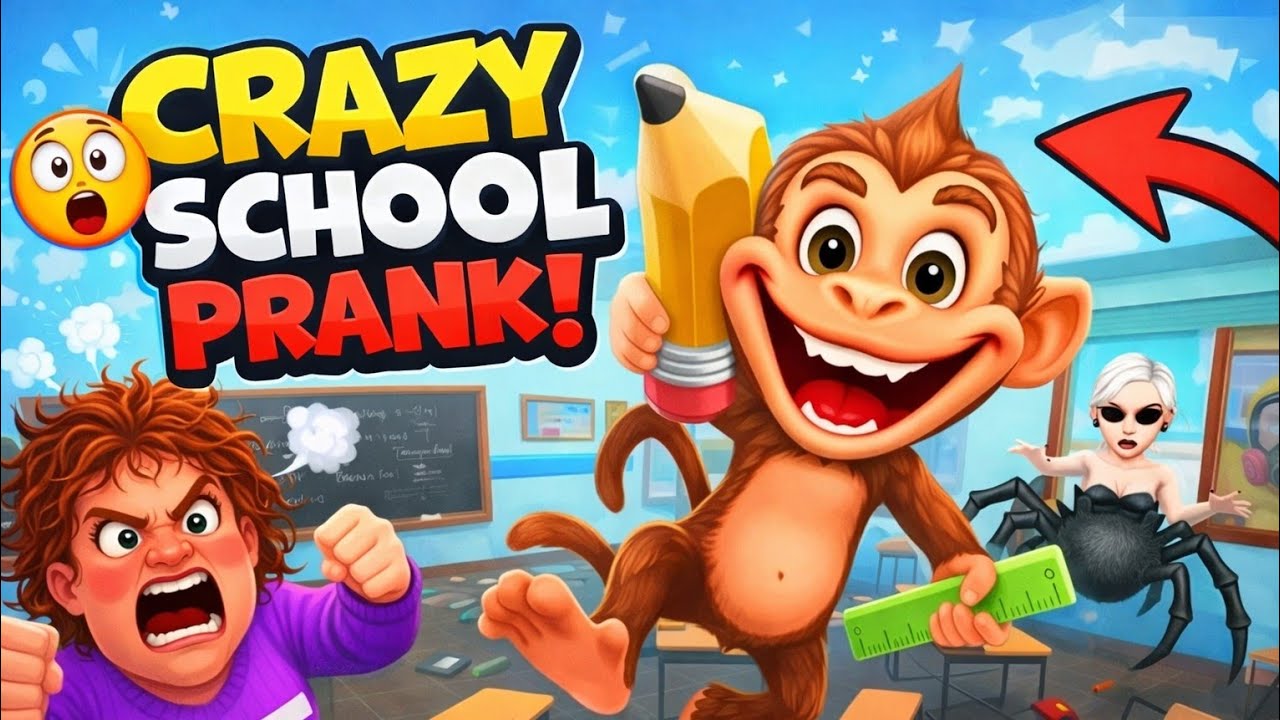 Teacher Shocked 😱 Monkey Student School Prank Game