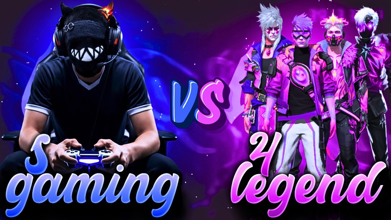 S GAMING VS 4 LEGENDS🥶| 1 VS 4 FULL GAMEPLAY🎮| HEADSHOT RATE 99%⚡| GARENA FREE FIRE🔥|#nonstopgaming 