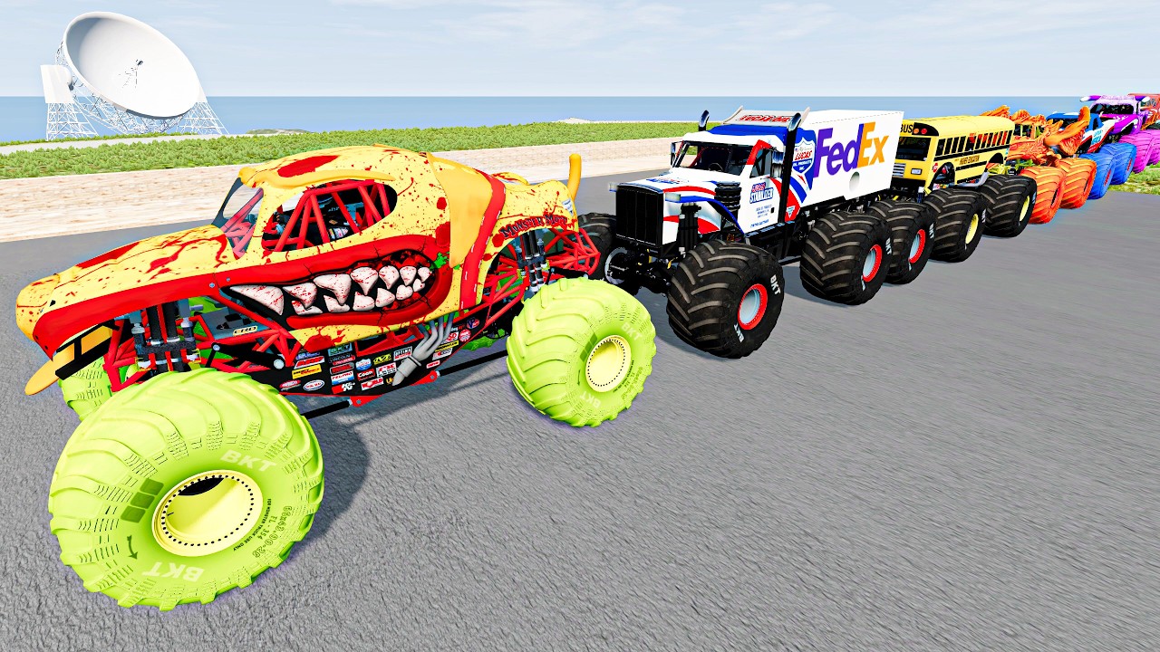The Last Jump Championship - Giants in the Air! The Ultimate Monster Trucks Cars Ramp Challenge