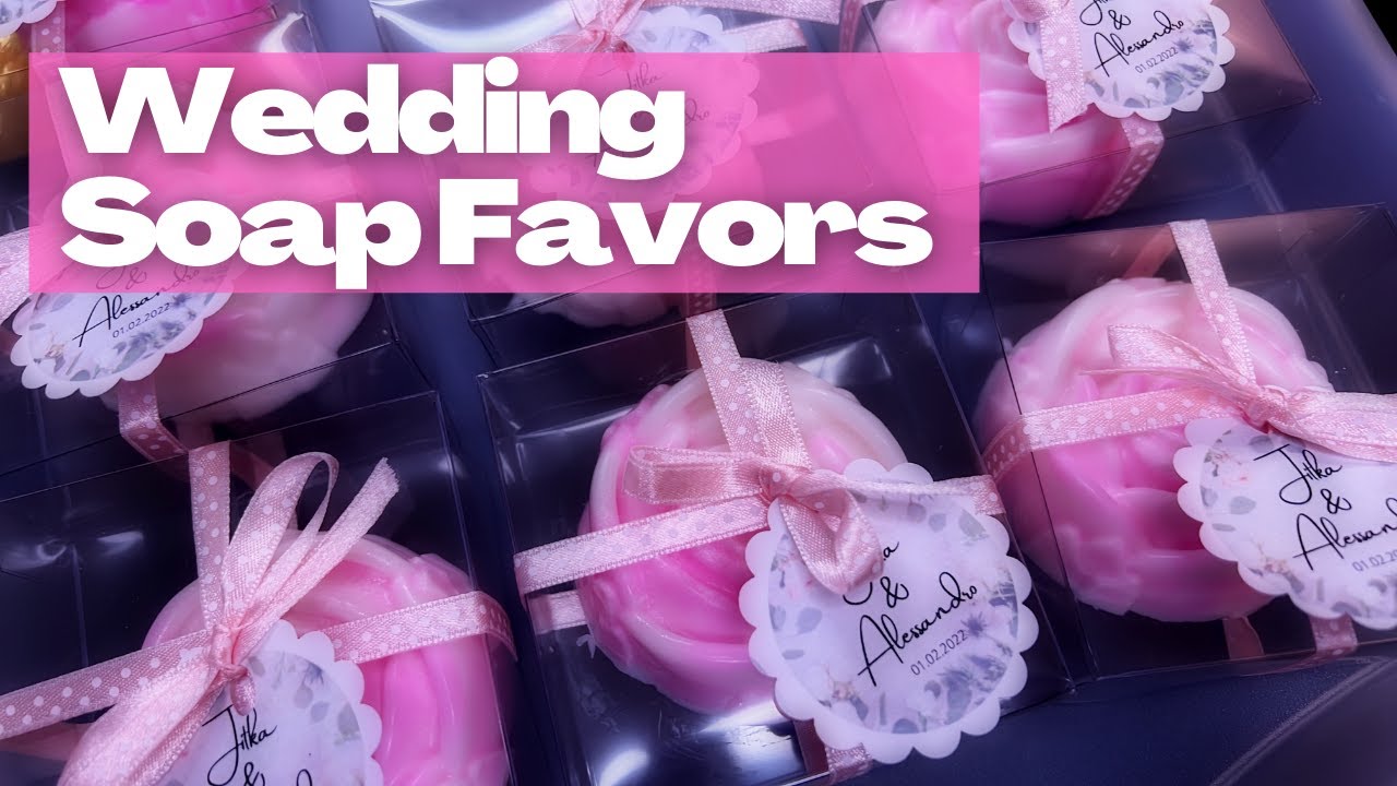 Wedding Soap Favors - easy double pour melt and pour Roses