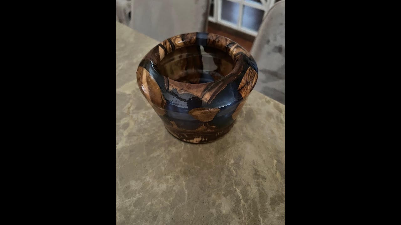 Zeytin ağacı ve epoksi reçine ( ağaç torna )