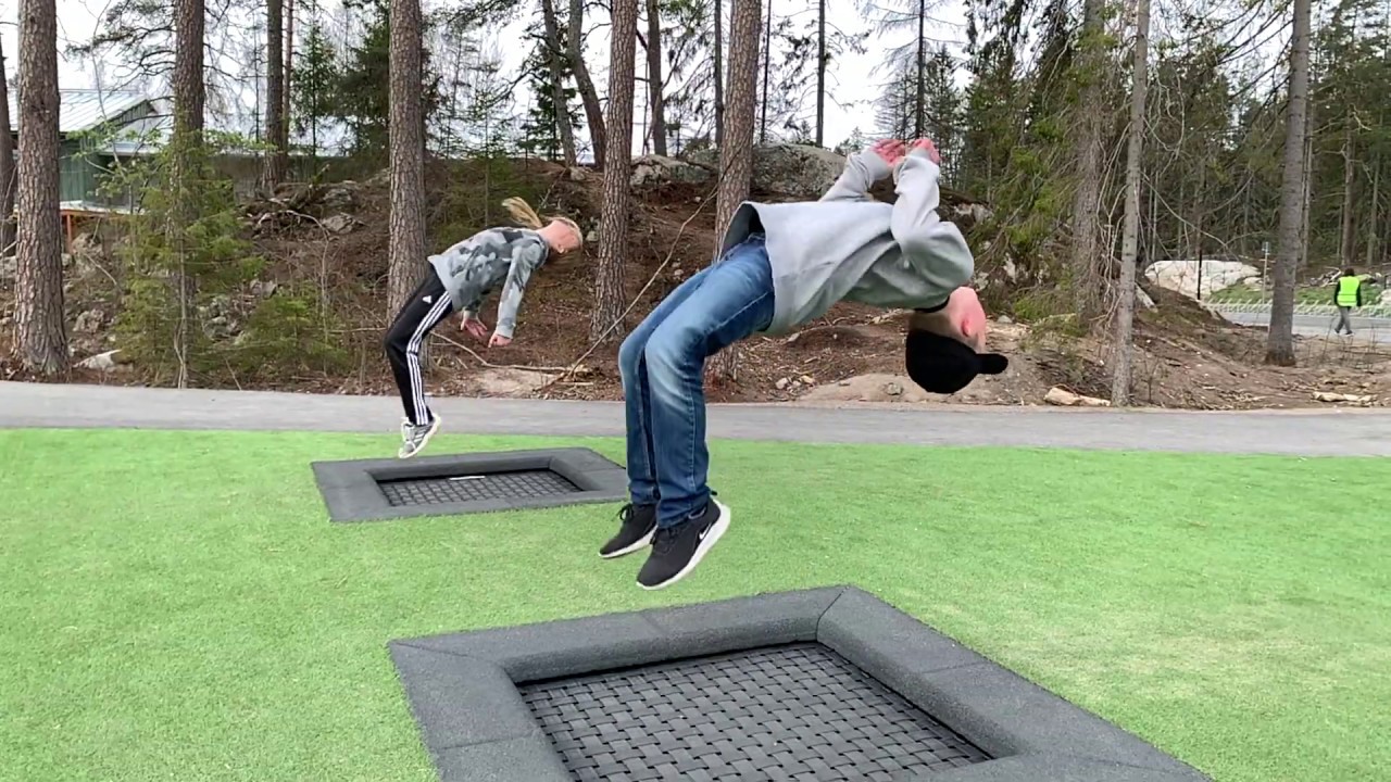 Slow motion back flips by IES L&auml;nna students