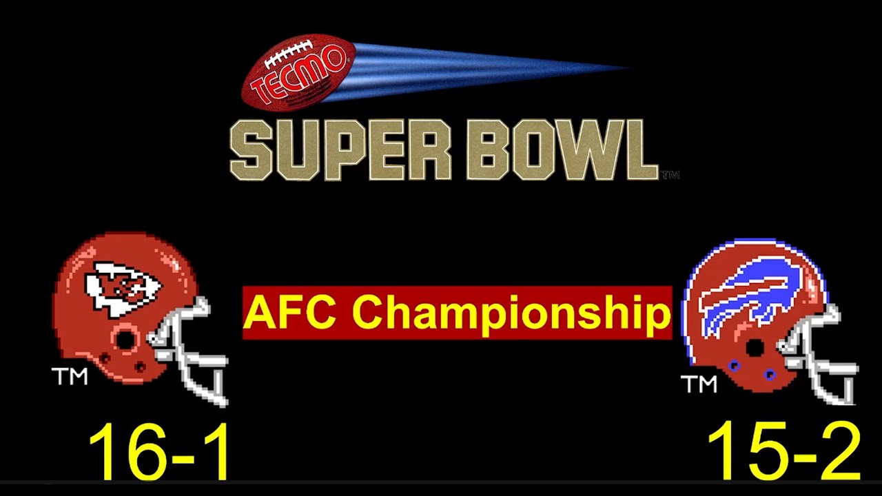 Tecmo Super Bowl (NES) Chiefs vs Bills AFC Championship