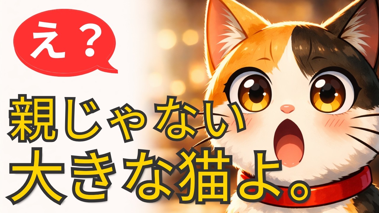 猫は飼い主を「大きな猫」だと思ってるの。【三毛猫ココ】