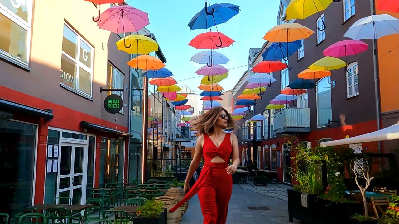 4K 🆅🅴🅹🅻🅴 - Denmark walking tour - Denmark Vejle online - Vejle city tour - Denmark 4K