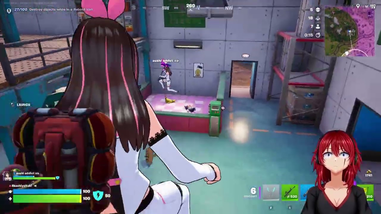 Fortnite   Yuki Meets Kizuna and Miku in game 🥰🥰