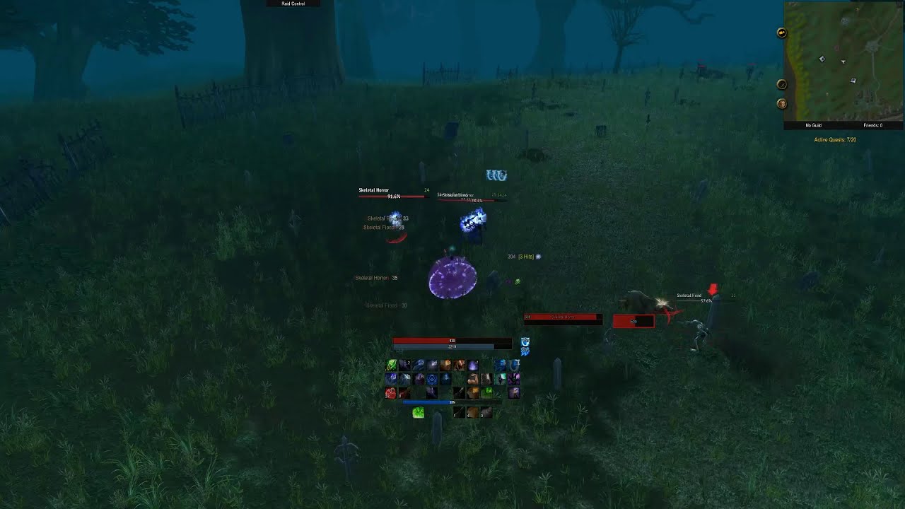 Mage Aoe Leveling 24 Skeletons