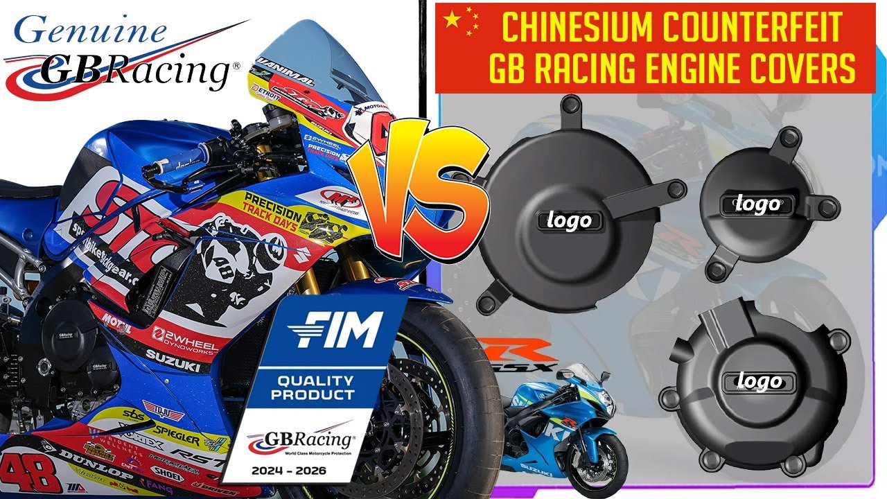 Chinesium Counterfeit GB Racing Engine Covers vs. Genuine GB Racing  - SportbikeTrackGear