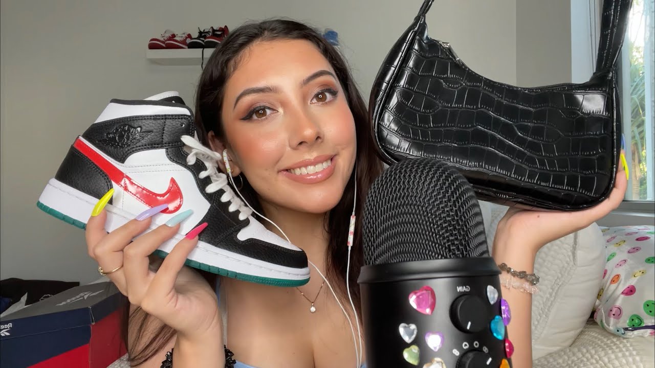 ASMR Custom for Simone 💕 ~tapping assortment! Shoe, makeup, handbag, and nail tapping~ | Whispered