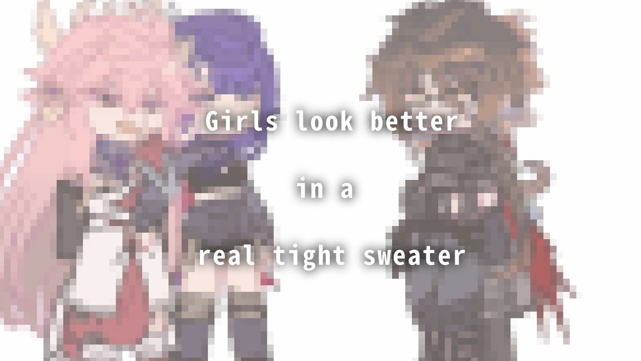 💬 girls look better in a real tight sweater || ⚠️ zhongchi, eimiko || Gacha club || Genshin impact