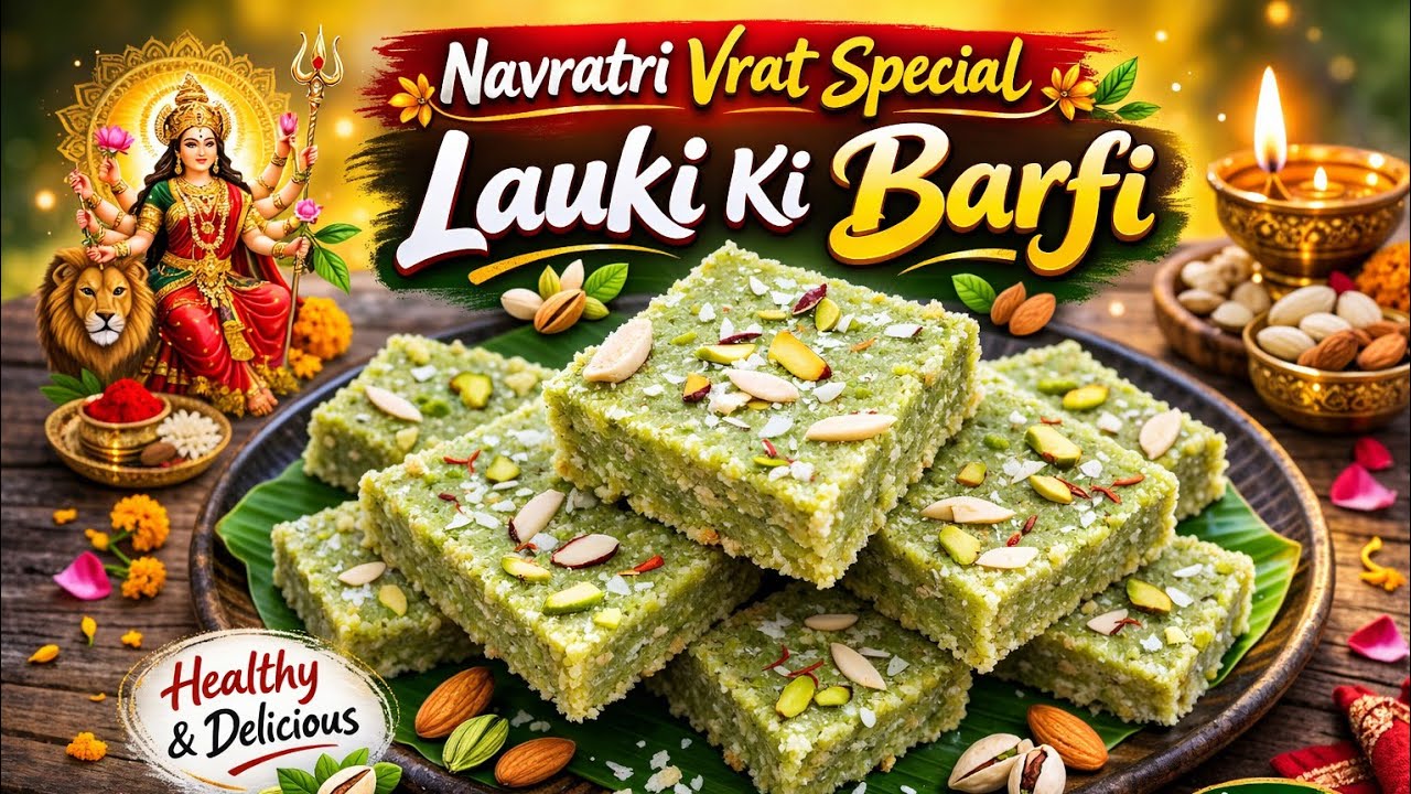 लौकी की बर्फी बनाने की आसान विधि | Halwai Style Lauki Barfi Recipe at Home | navratri special 