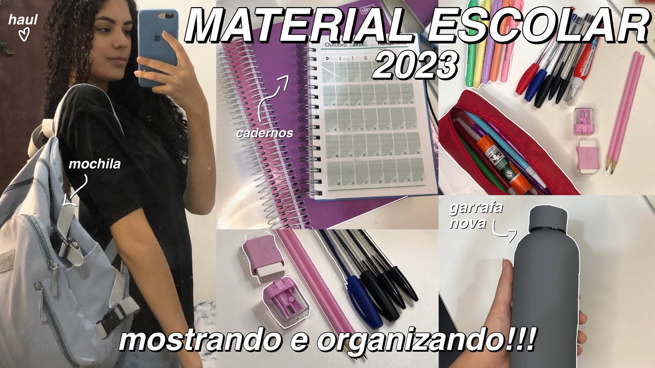 MEU MATERIAL ESCOLAR 2023 | mostrando e organizando tudo! ✨