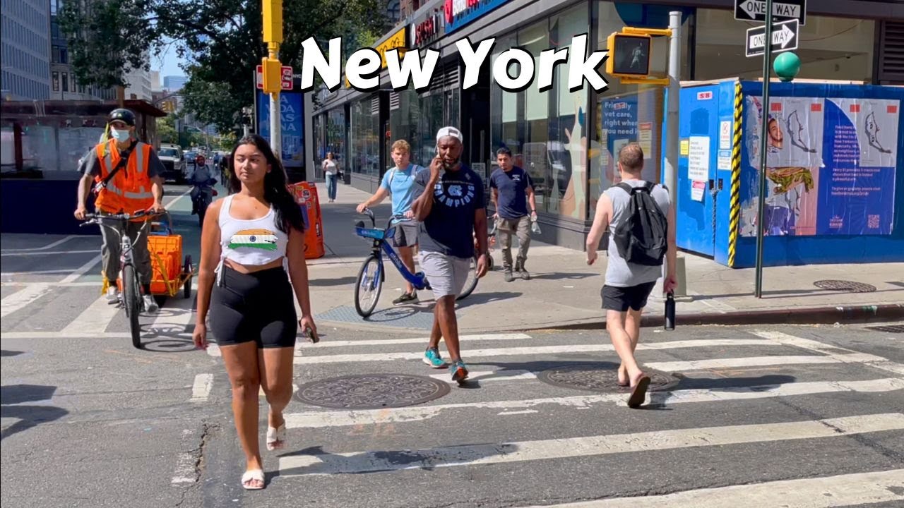 Summer Walk 6th avenue NYC Greenwich Village - New York 4k Walking Tour