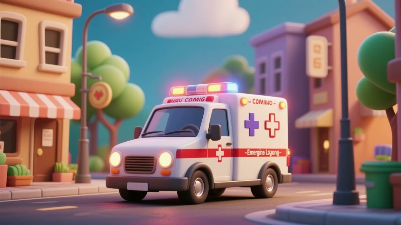 Ambulance Is Coming – Emergency Lights Song 🚑✨ | Fun Kids Song