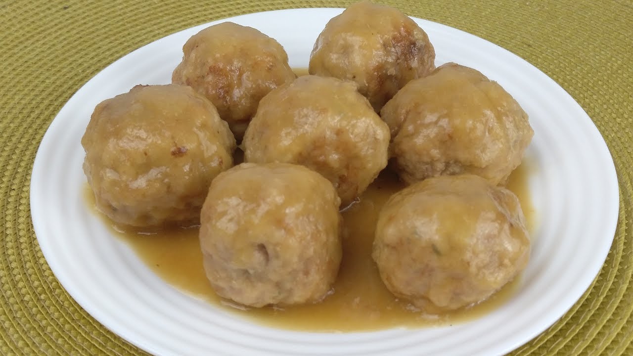 ALBONDIGAS EN SALSA DE CEBOLLA