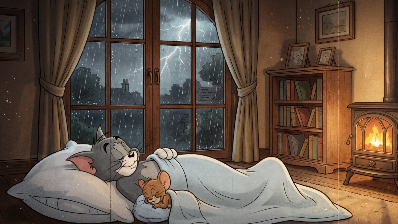 LIVE! 🌙 Cozy Storybook Moment | Rainy Disney Dreamland 🌧️