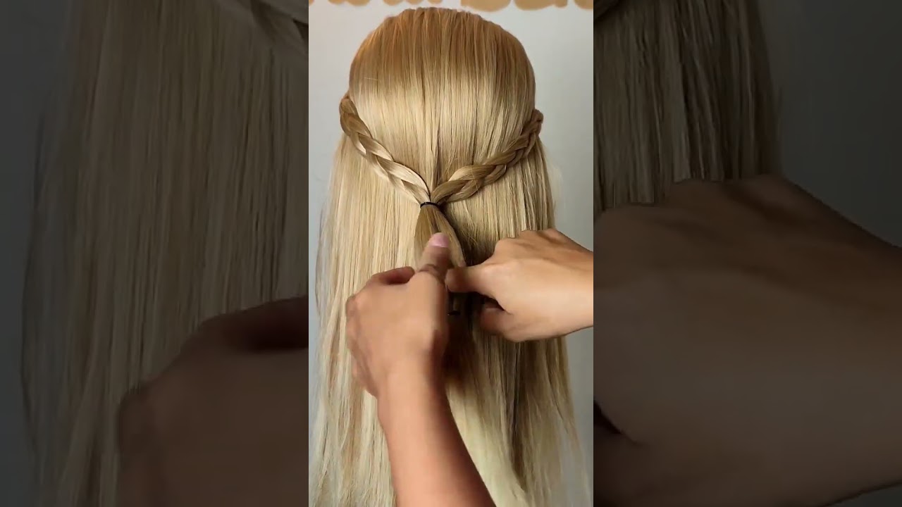 lazos con Cabello #trenzados #trenzas #hairstyle #peinados #braids #trenzaspegadas #hair #tutorial