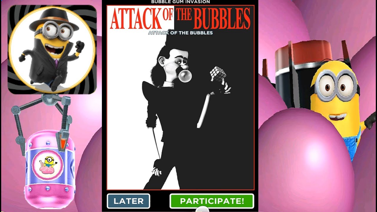 Minion rush ATTACK of the BUBBLES special mission BUBBLE GUM INVASION Despicable me gameplay android