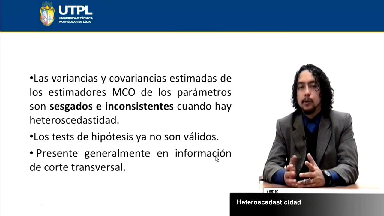 UTPL HETEROSCEDASTICIDAD [(ECONOMÍA)(ECONOMETRÍA II)]