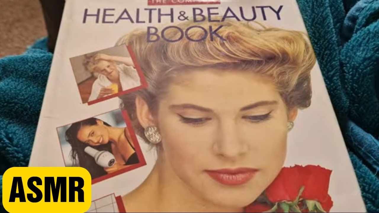 #asmr  Retro 90's Make Up Book --- Page Turning, Whispering, Tracing, Tapping ....