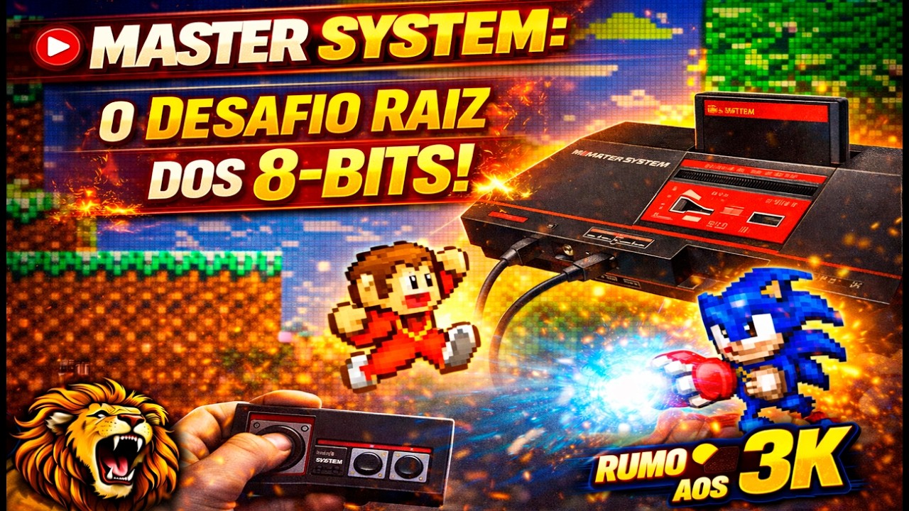 🔴MASTER SYSTEM: O DESAFIO RAIZ DOS 8-BITS! 🦁🎮 | RUMO AOS 3K