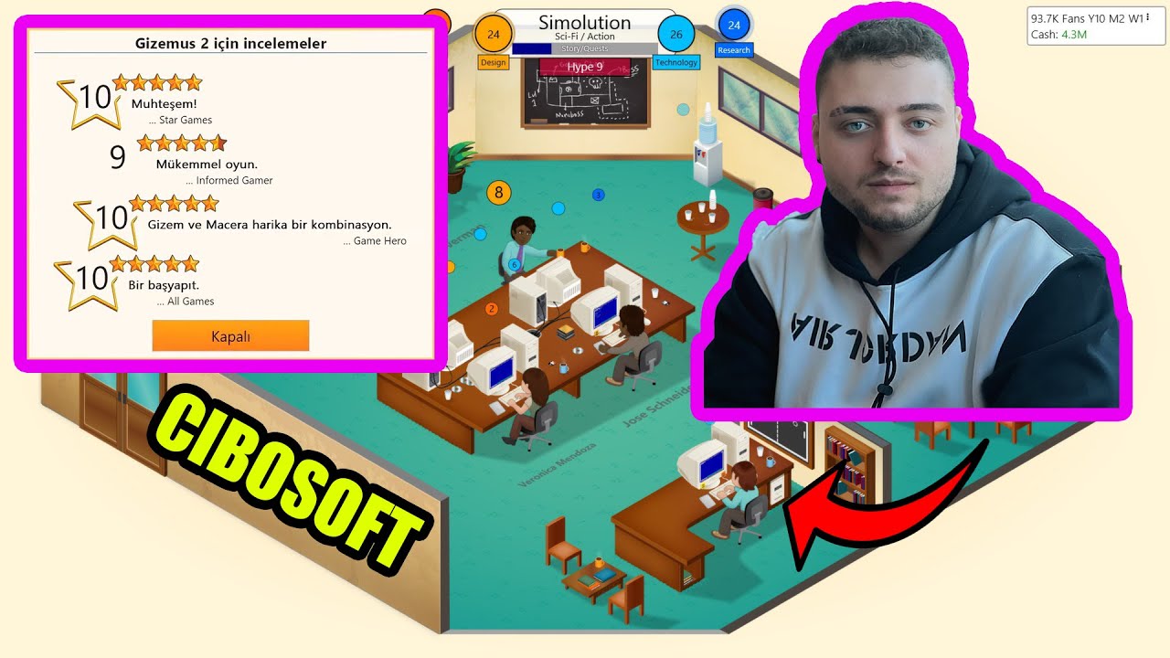 CyberRulz CIBOSOFT Firmasını KURUYOR!! Gizemus2 - CiboMAN (Game Dev Tycoon)
