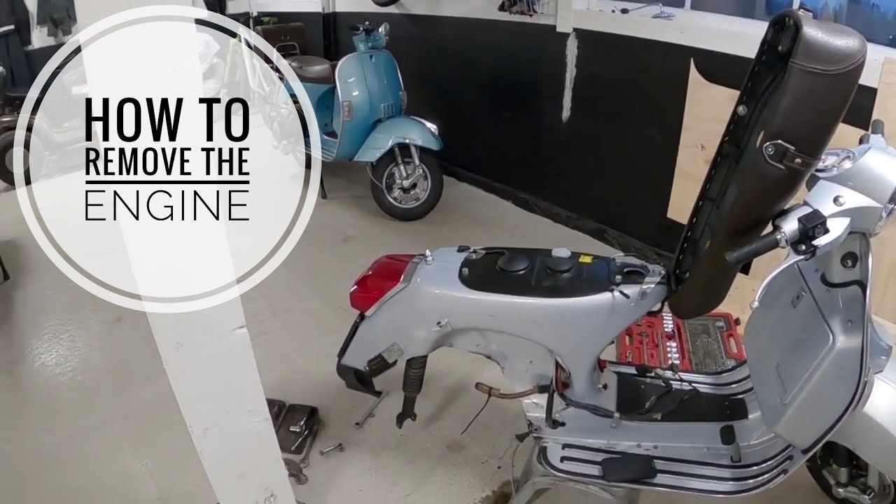 Vespa px removing the engine