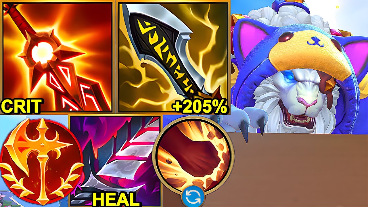 Wild Rift China Rengar Jungle - Infinity Edge FULL DAMAGE RENGAR BUILD RUNES