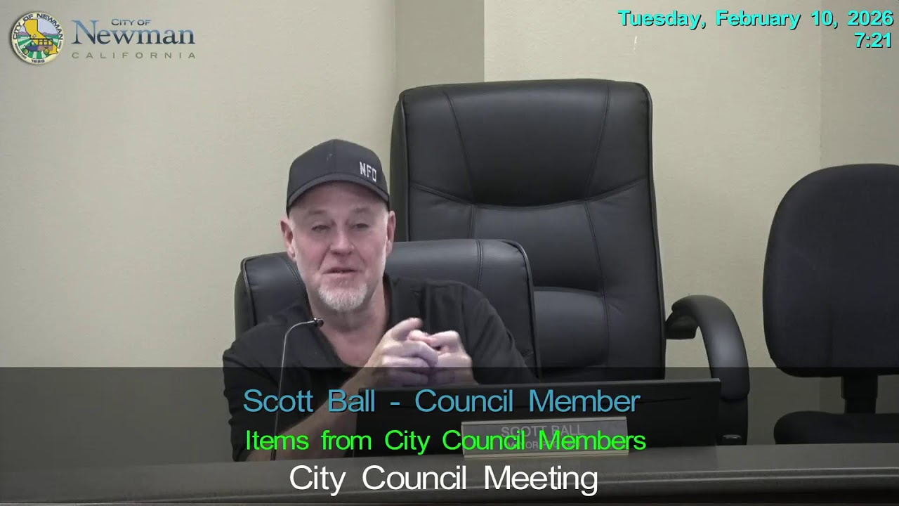 2026, Newman City Council Meeting, 02-10-2026