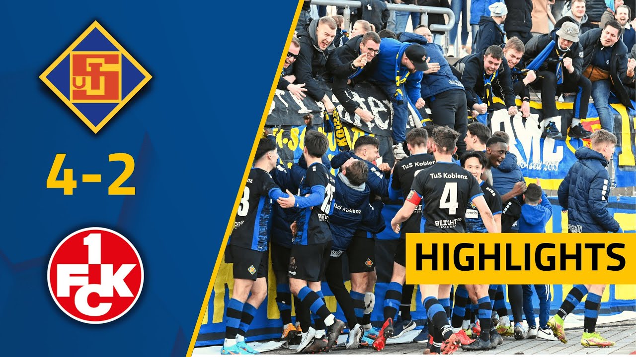 Highlights | TuS Koblenz - 1. FC Kaiserslautern II 4:2 | 22. Spieltag | Oberliga RP/S | Saison 21/22