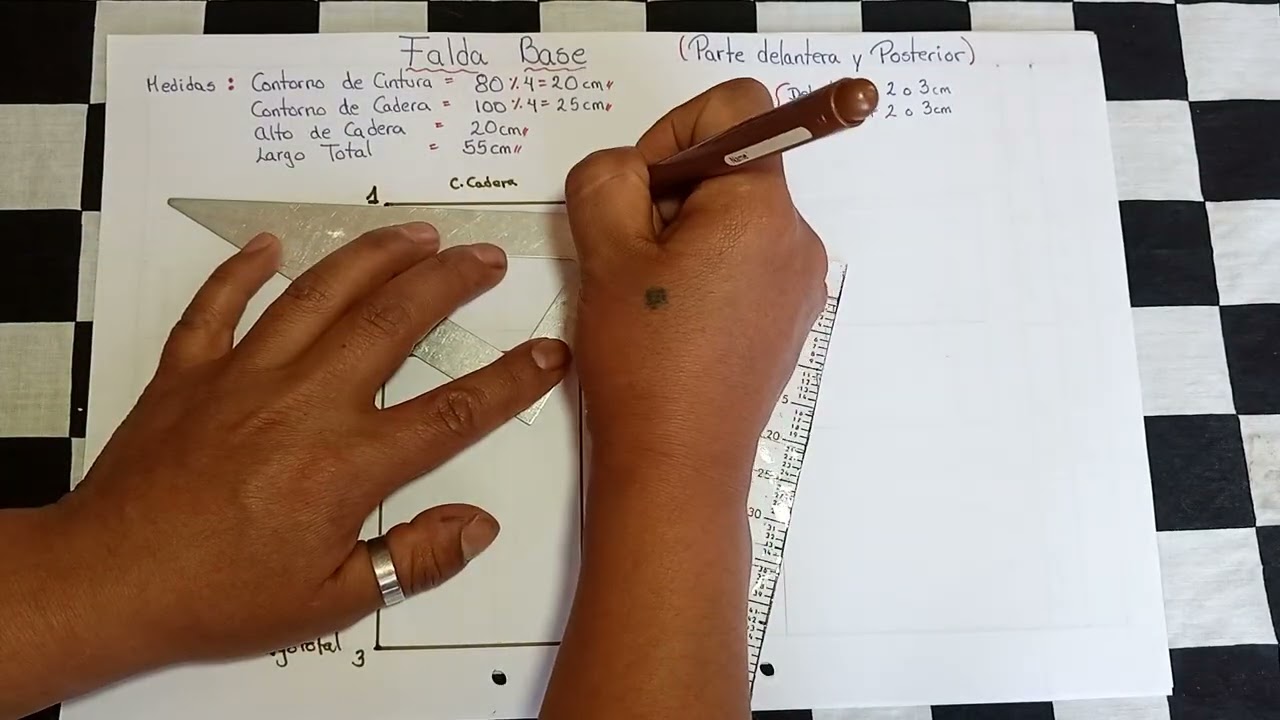Falda básica parte delantera y posterior rapido y sencillo😊👌🏻 