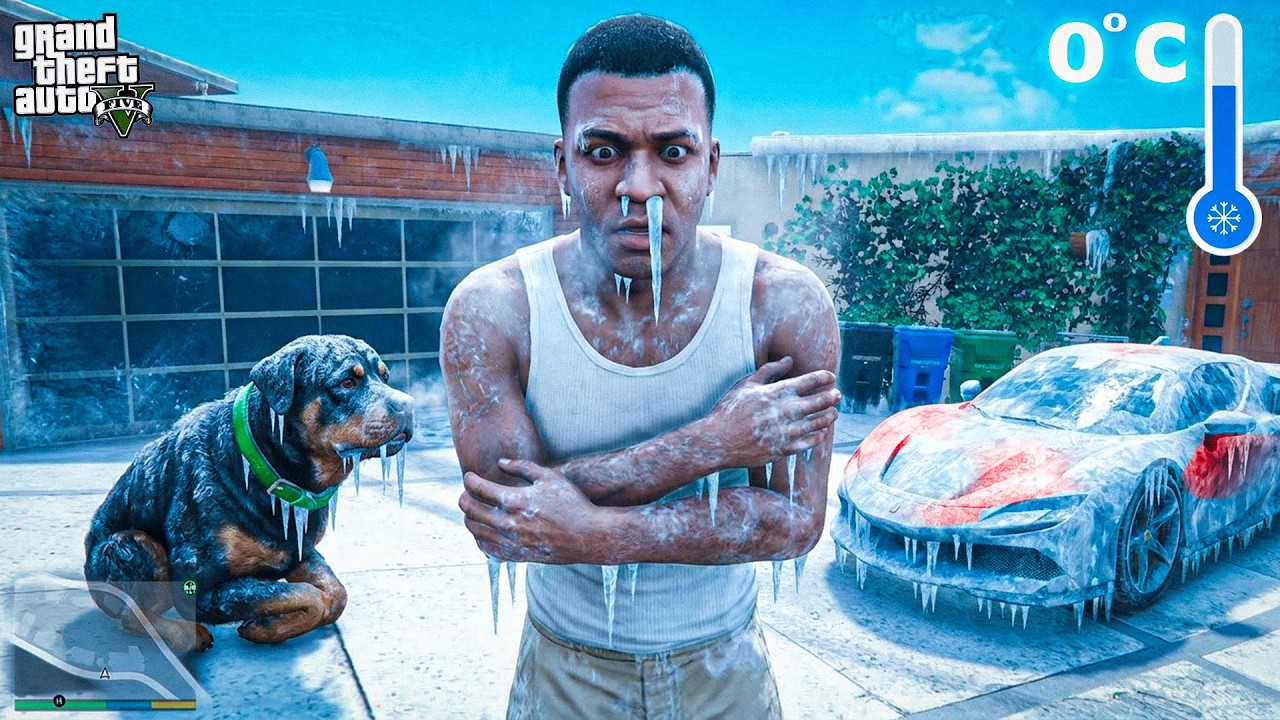FRANKLIN SURVIVED 0&deg; C ON THE COLDEST DAY IN GTA 5 !