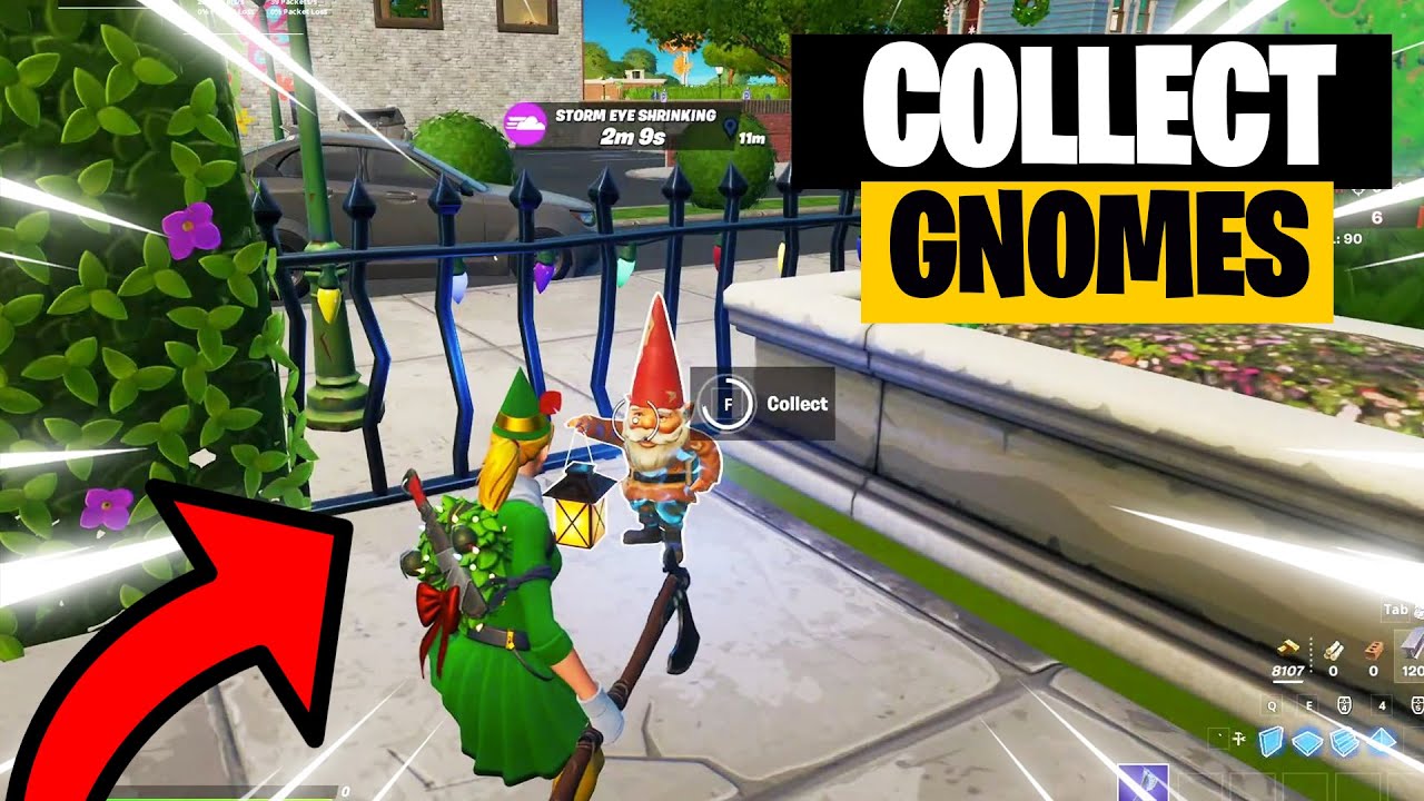 Fortnite GNOMES All Locations! Collect Gnomes from Fort Crumpet and Holly Hedges Week 5 Challenges