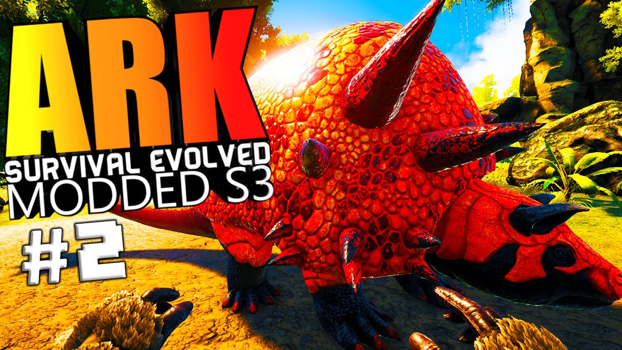 ARK Survival Evolved - BADASS DOEDICURUS, TAMING FAILS, SPAWN TOWN Modded #2 (ARK Mods Gameplay)