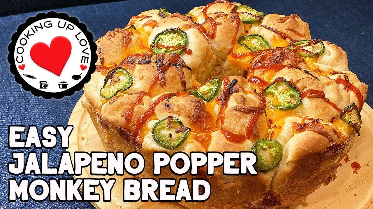 Jalapeno Popper Monkey Bread | Jalapeno Cheddar Pull Apart Bread Recipe | Super Bowl Snacks