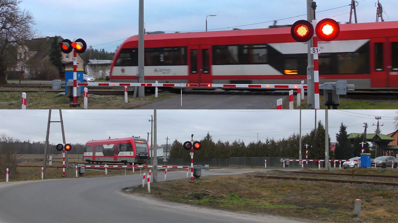 [4K] Przejazd kolejowy, Szlachta ul. Przemysłowa | Polish railroad crossing