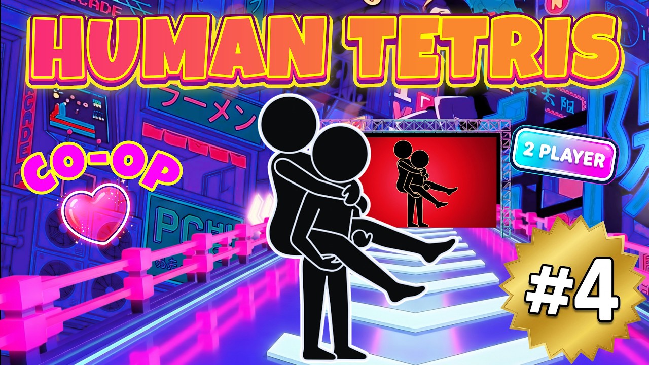 HUMAN TETRIS x 2 Player Co-op | -300 Kcal | High-Quality Immersive Interactive Warm-Up #4