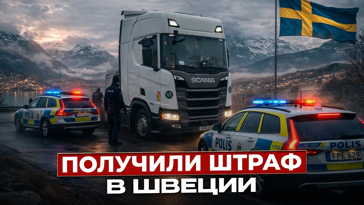 ПОЛУЧИЛИ ШТРАФ В ШВЕЦИИ!!! Дальнобой по Европе .