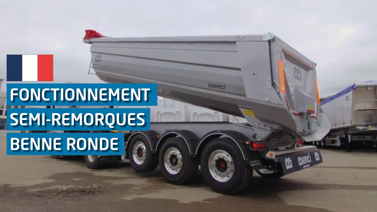 SEMI-REMORQUES BENNE RONDE ACIER