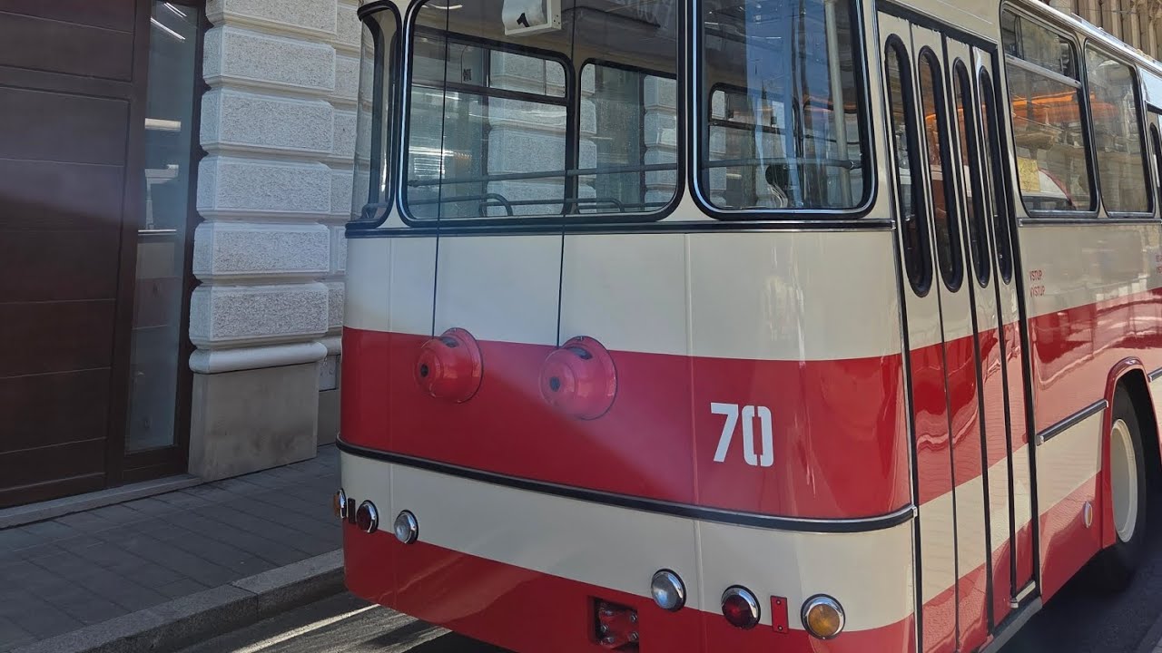 Druhá jízda trolejbusem Škoda Sanos na brněnské dopravní nostalgii 2025